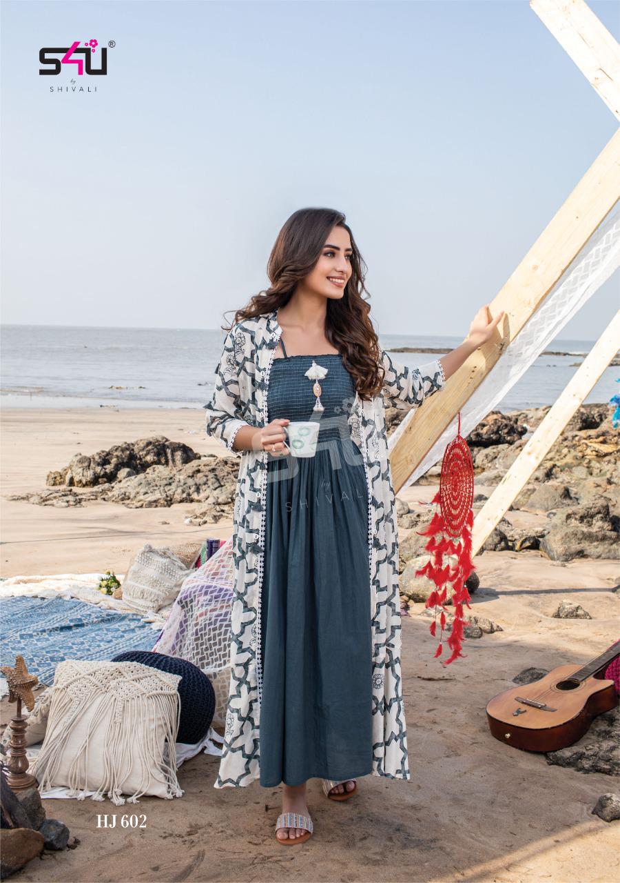 S4u Hello Jackets 6 New Stylish Fancy Party Wear Kurti Collection